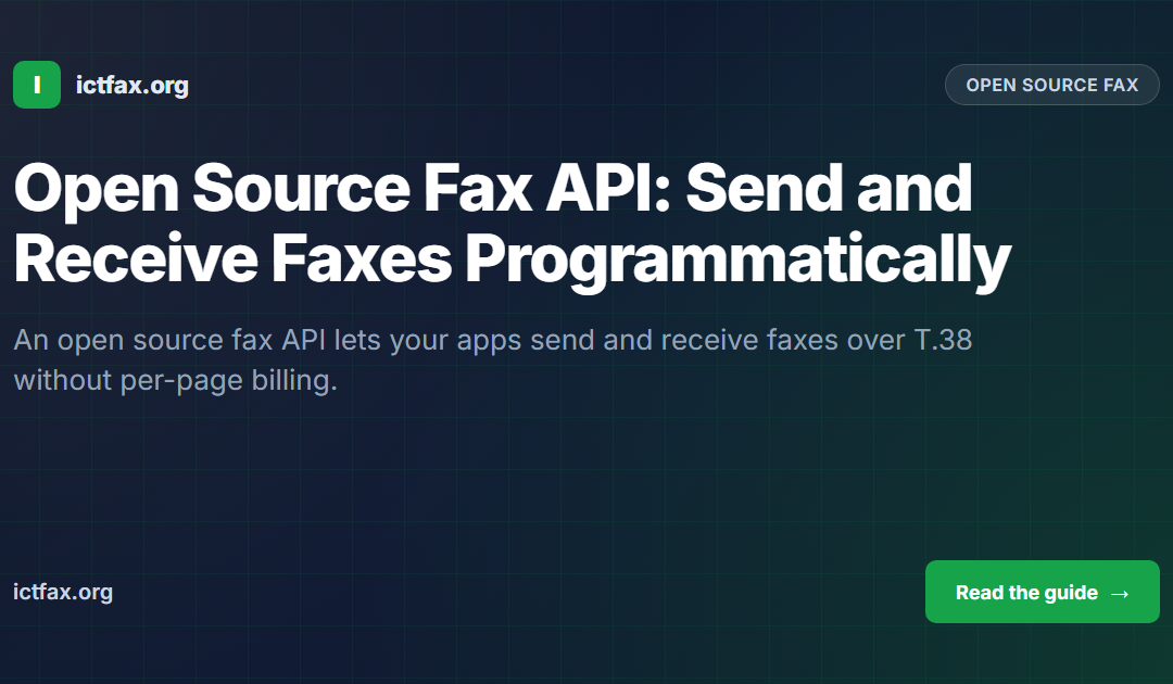 Open Source Fax API: Send and Receive Faxes Programmatically