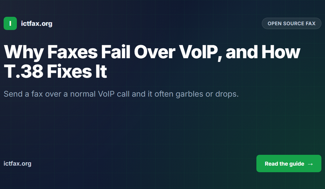 Why Faxes Fail Over VoIP, and How T.38 Fixes It